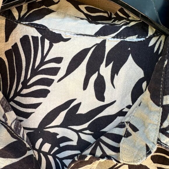 Vintage Island Brown Tan Hawaiian Style Button Down Women’s Top Size S - Picture 9 of 14